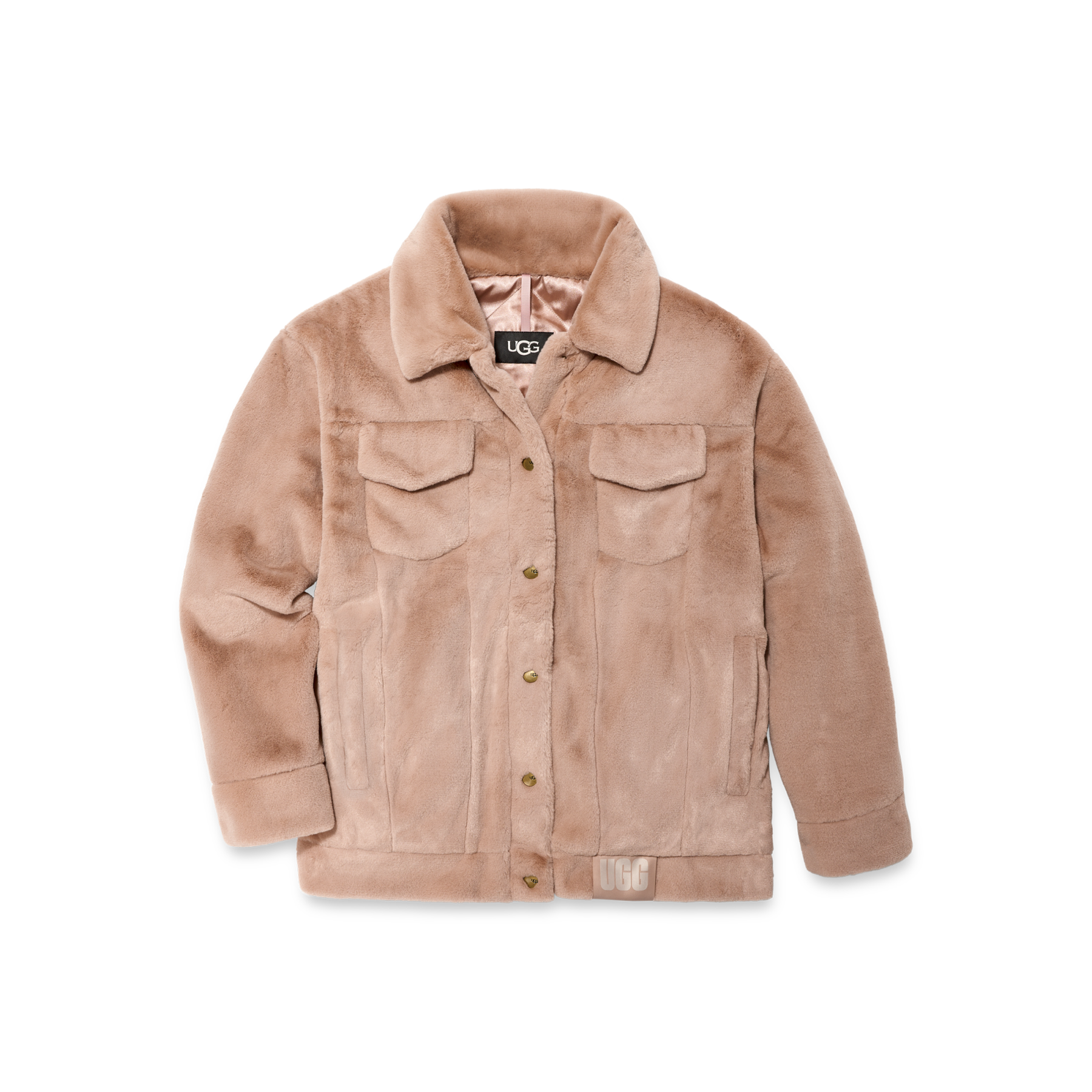 Teddy faux fur trucker jacket outlet
